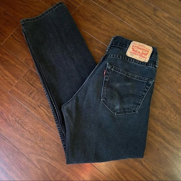 RARE 505 Levi’s Vintage High Waisted Black Jeans - Picture 3 of 14